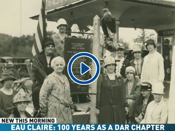 Eau Claire Chapter NSDAR members celebrating the chapter's 100th anniversary event.