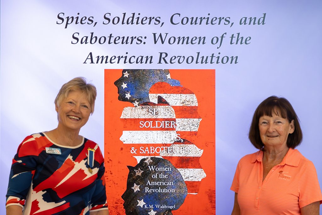 Ruth Anderson, Eau Claire Chapter Regent and K.M. Waldvogel book signing for Spies, Soldiers, Couriers and Saboteurs: Women of the American Revolution